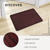 Evideco French Home Goods Outdoor Front Door Mat Chloe - 24x16 Inch Polypropylene Rug with Latex Backing - Available in 4 Colors: Maroon, Brown, Gray, and Anthracite - image 4 of 4