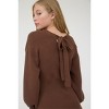 August Sky Women's Ribbed Waist Sweater Dress with Back Tie - 4 of 4