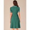 INSPIRE CHIC Women's Elegant Ruffled Peter Pan Collar Dresses - 3 of 4