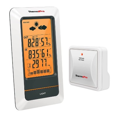 Thermopro Tp67 Weather Station Wireless Indoor Outdoor Thermometer Digital  Hygrometer Barometer With Cold-resistant And Waterproof Temperature Monitor  : Target