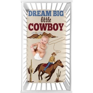 Sweet Jojo Designs Boy Photo Op Fitted Crib Sheet Wild West Collection - 1 of 4