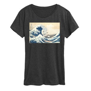 Women's - Peanuts - Snoopy Great Wave Short Sleeve Graphic T-Shirt - 1 of 4