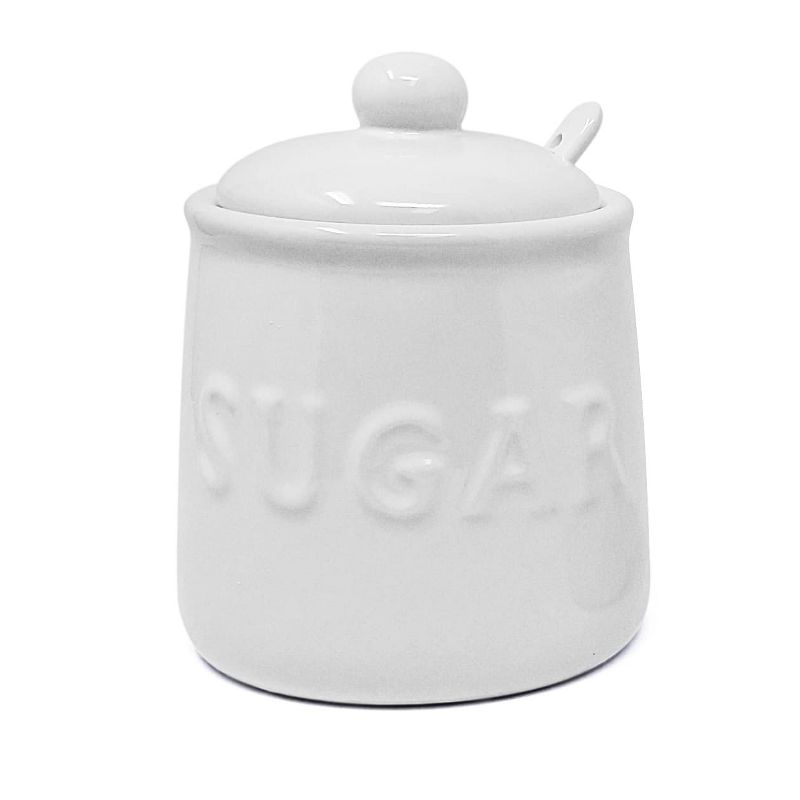 Kovot 16 oz Ceramic Sugar Jar & Spoon Set | White, 5 of 7