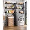 Aheaplus Freestanding Toilet Stand, 3-Tier Bathroom Storage Rack with Four Hooks - 3 of 4