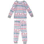 cheibear Kid's Christmas Sleepwear Long Sleeve Tee with Pants Loungewear Family Pajama Sets