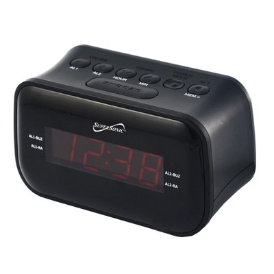 Supersonic Dual Alarm Clock Radio with Wireless Connectivity to Other Devices