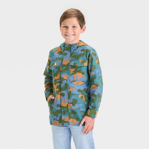 Boys' Camouflage Jacket - Cat & Jack™ Blue XS