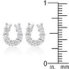 Slickblue Lucky Horseshoe Cubic Zirconia Earrings for Women, 2.25 Carat, Rhodium Plated Fashion Style - 2 of 3