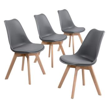 Yaheetech Pack of 4 Upholstered Dining Chairs for Dining Room, Kitchen