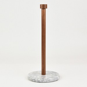 SharpChef Countertop Marble Paper Towel Holder, Acacia Wood, Rust Proof, Fits Most Size Paper Roll - 1 of 4