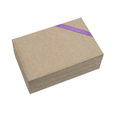 Latte Canvas Stackable Jewelry Organizer Trays, Set of 3