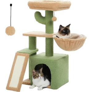 Heybly Cactus Cat Tree for Indoor Cats, 32'' Small Cat Tower Cat Condo with Sisal Scratching Ramp - 1 of 4