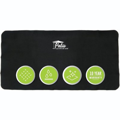 Patio Companion Premium 60×30″ Under Grill Mat, Fire Resistant, for Outdoor Gas Grills, Smokers, Oil-Proof, Waterproof, Non-Slip BBQ Protector