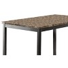 NicBex Dining Table Transitional Simple Style Brown Faux Marble Table Top Black Metal Finish Frame for Dining Room - 4 of 4