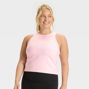 Women's High Neck Racerback Tank Top - All In Motion™ - 1 of 3