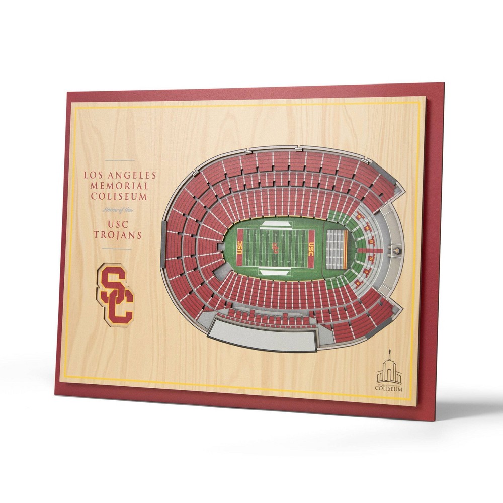 Photos - Other Decoration NCAA USC Trojans 5-Layer Stadiumviews 3D Wall Art