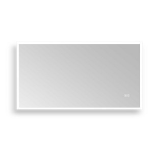 Vyaya Huron Rectangular Frameless Anti-Fog Wall Bathroom LED Vanity Mirror in Silver - 1 of 4