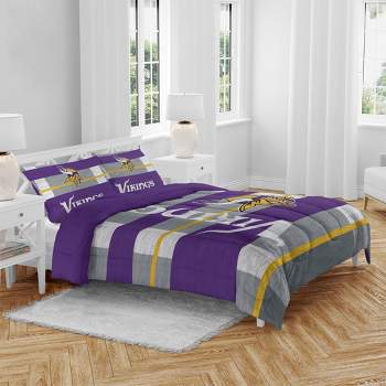 NFL Minnesota Vikings Heathered Stripe Queen Bed in a Bag - 3pc