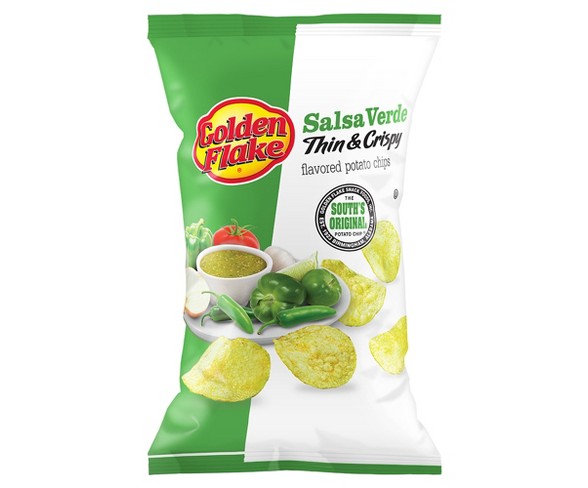 Golden Flake Salsa Verde Thin & Crispy Potato Chips - 2.625oz