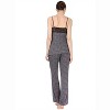 Memoi Women's Lace Trim Animal Print Lightweight Cami Pajama Set - 3 of 4