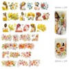 Wrapables Aesthetic Floral Fashion PET Washi Tapes for Scrapbooking, Stationery, Journaling, Diary, Card Making (Set of 2), Yellow and Coral - 2 of 4