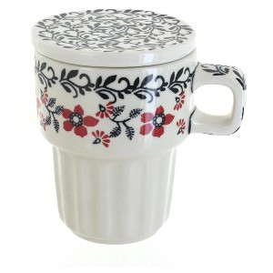 Blue Rose Polish Pottery K131 Manufaktura Large Mug with Lid - 1 of 3
