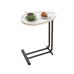 VYNXARIA C-Shaped Side Table,C Table End Table for Sofa and Bedside, Couch Side Tables,Wood C-Shaped End Table with Metal Frame Slide - 1 of 4