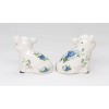 Kevins Gift Shoppe Ceramic Victorian Pig With Blue Rose Pattern Salt And Pepper Shakers - image 3 of 4