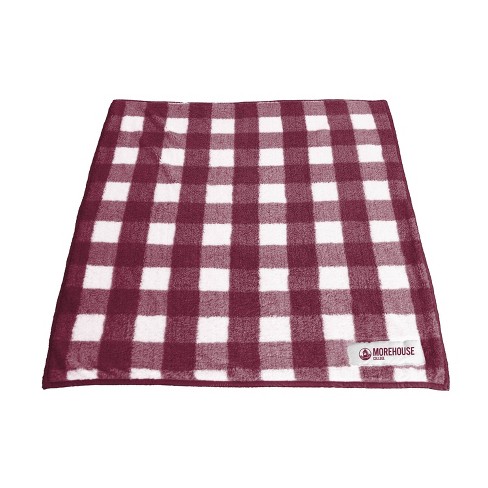 Grey check fleece online throw