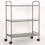3 Shelf Wide Utility Storage Cart Gray - Room Essentials™