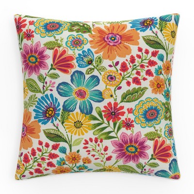 25" Gregoire Outdoor Floor Pillow Prima Blue - Pillow Perfect