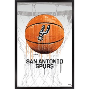 Trends International NBA San Antonio Spurs - Drip Basketball 21 Framed Wall Poster Prints - 1 of 4