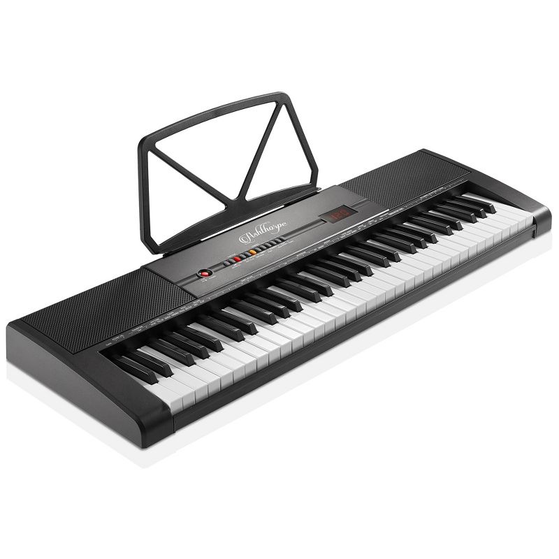 Ashthorpe 61-Key Digital Electronic Keyboard Piano, Portable Beginner Kit with Headphones & Microphone, 2 of 8