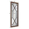 Kate and Laurel Mavis Framed Wall Mirror, 16x42, Walnut Brown - 4 of 4