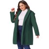 Agnes Orinda Women's Plus Size Elegant Single Breasted Detachable Hooded Trench Overcoats - 2 of 4