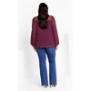 Women's Plus Size Greta Top - plum | CITY CHIC - 3 of 4