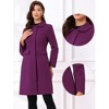 Allegra K Women's Buttons Long Sleeve Pockets A-Line Casual Winter Collared Coats - 2 of 4