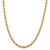 Black Bow Jewelry 5.4mm 14k Yellow Gold Hollow Rope Chain Necklace - 2 of 4