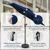 DOMETOUR 7.5ft Patio Outdoor Table Market Yard Umbrella with Push Button Tilt/Crank, 6 Sturdy Ribs for Garden, Deck, Backyard, Pool, Dark Blue - 3 of 4