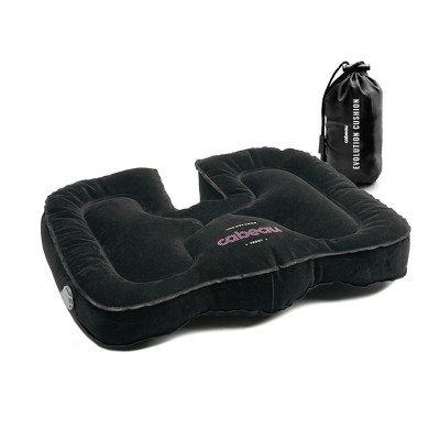Cabeau Evolution Portable Seat Cushion, Easy Inflatable Core, Ergonomic Design for Tailbone, Back and Hip Relief, Black, Pack of 1