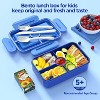 Bento Lunch Box for Kids with 4 Compartments, Leakproof Large Lunchbox, - 3 of 4