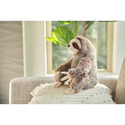 Simon Brown Plush Three-Toed Sloth Stuffed Animal, 10 Inches