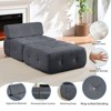 Mjkone Velvet Single Sofa, 1-Seater Modular Sofa Couch with Rivet Trim for Living Room - 2 of 4
