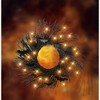 Northlight 22" Pre-Lit Rattan Halloween Twig Wreath with Bats - Warm White Lights - 2 of 2