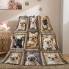9-Square French Bulldog Print Blanket - Soft, Warm Flannel for All Seasons, Ideal for Home, Christmas, Birthday, Dog Lover Gifts - 2 of 4