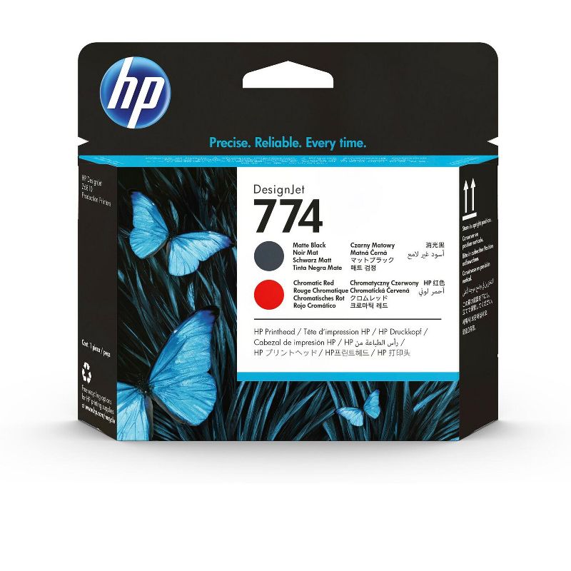 HP Inc. 774 Matte Black/Chromatic Red DesignJet Printhead, P2V97A, 1 of 5