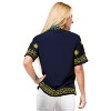 LA LEELA Women's Casual Hawaiian Blouse Shirt Solid Blouses Short Sleeve Dress Tops Tee Button Down Shirts for Women - 2 of 4