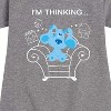 Girls' - Blue's Clues & You! - Blue's Thinking Chair Graphic Short Sleeve Fleece Dress - 2 of 4