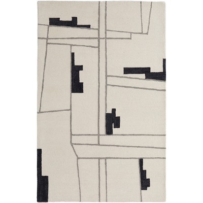 Maguire Transitional Abstract Ivory/Gray/Taupe Area Rug