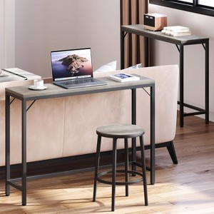Nasitip 39.4" Grey Narrow Console Table, Industrial Behind Couch Table for Living Room, Small Entryway Table for Hallway - 1 of 4